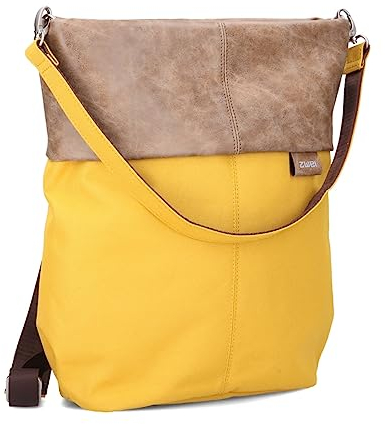 Zwei Damen Rucksack-Tasche Olli OR12 (7 Liter) Handtasche & Rucksack 2-in-1 wasserabweisende Schultertasche mit gepolstertem Laptopfach (bis 13), Damentasche & Cityrucksack in Einem (yellow)