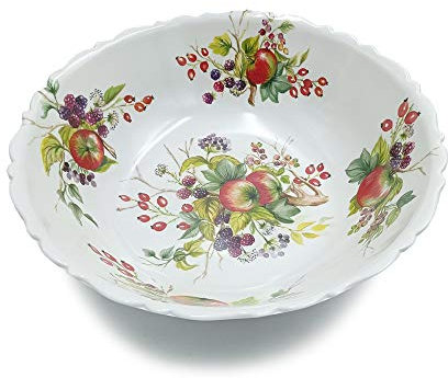 MCM service Insalatiera in Pura Melamina Ø cm 25 decorazione Wild Berries Made in Italy
