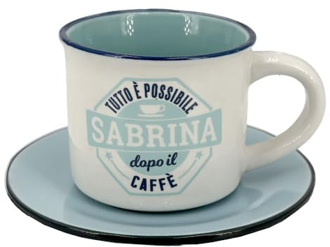TAZZINA DA CAFFE' PERSONALIZZATA CON PIATTINO - SABRINA
