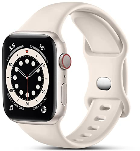 CeMiKa Kompatibel mit Apple Watch Armband 44mm 42mm 45mm 46mm 49mm, Ersatz Silikon Sport Armbänder Kompatibel mit iWatch Armband Series 11 10 9 8 7 6 5 4 3 2 1 SE SE3, Damen Herren, Polarstern