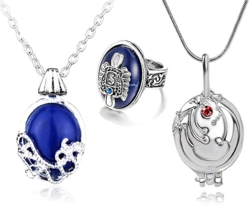 HJYZY 13 Stück Vampire Diaries Schmuck Aufkleber Daywalking Katherine Sapphire Elena Gilbert Eröffnung Eisenkraut Medaillon Anhänger Halskette Stefan Inspired Family Signet Crest Daylight Ring