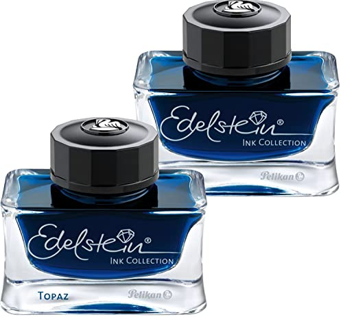 Pelikan Edelstein Ink 50ml (2er Pack, Topaz) türkis-blau