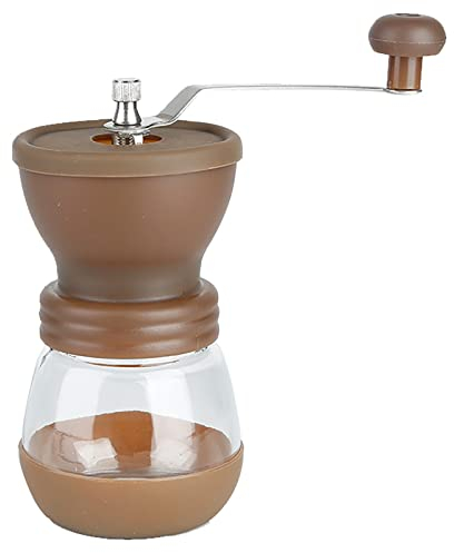 MARMODAY Moulin à café manuel pour expresso, grains de café, grains de café réglables avec poignée, pour brassage de précision (marron)