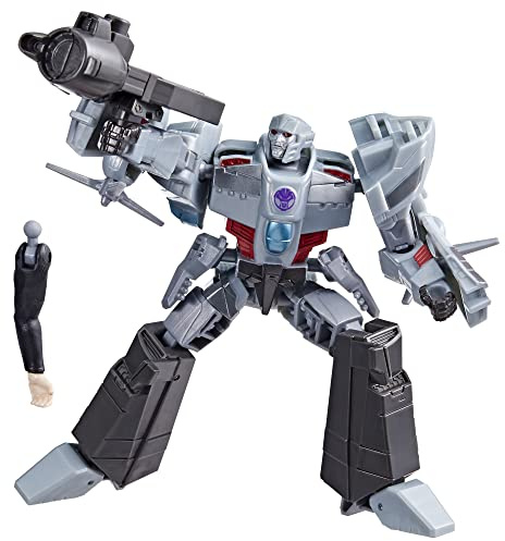 Hasbro Transformers Spielzeug EarthSpark Deluxe-Klasse Megatron, 12,5 cm große Action-Figur, Roboterspielzeug für Kinder ab 6