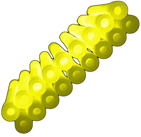 Glowhouse Lightstick Lot de 10 bâtons fluorescents – 15,2 cm, bâtons de lumière ultra lumineux avec durée de 12 heures (jaune)