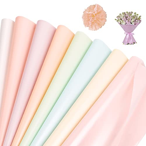 120 Feuilles Papier de Soie Coloré pour Pompons, 21x30cm Papier D'emballage