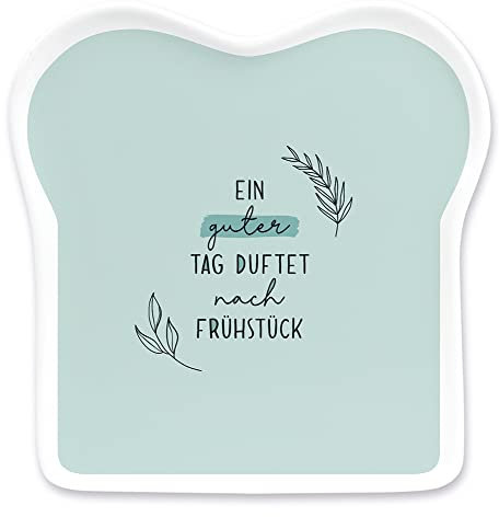 Grafik-Werkstatt Assiette à pain avec inscription en porcelaine - Un bon jour