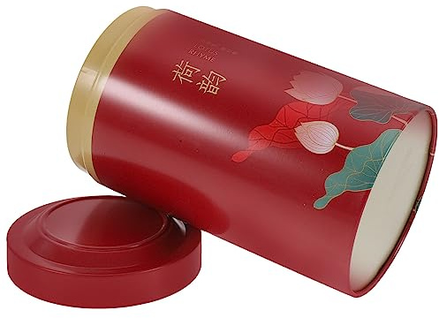 UPKOCH Latas de hojalata, lata de té suelta, caja de dulces, recipiente para, herméticos, para té, galletas, azucarero, chocolate, vintage, tanque sellado, dulzura, estantería de almacenamiento