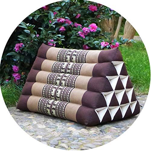 TEmkIn Cuscino Schienale Letto Cuscino Tiro Cuscino Triangolare Imbottito Kapok Naturale Cuscino Poggiatesta Cuscino Tailandese per Guardare la TV e Leggere, 17 Colori (Color : L, Size : 56x40x40CM)