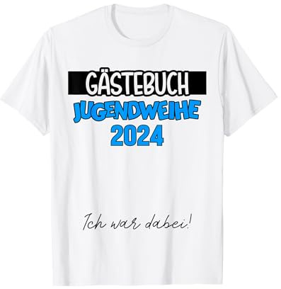 Jugendweihe 2024 Gästebuch Gästeliste für Jungs T-Shirt