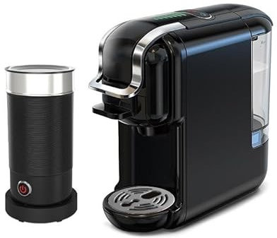 Cafetière multi-capsules, cafetière chaude/froide, lait, café moulu à dosettes ESE, cafétéria, 19 bars, 5 en 1 (Color : H2B M1A BK, Size : CHINA_EU)