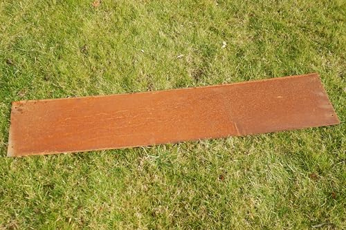 Rasenkanten Cortenstahl Edelrost 118 cm x 24 cm x 1 mm - 3er Set