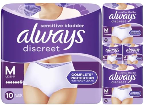 Discreet Inkontinenz Pants Plus M Binden Pads Damenbinden 10 STÜCK x 5 Packungen