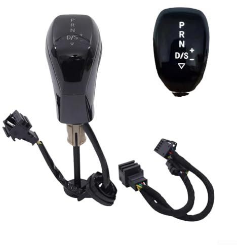 CARMOTTER 1 x Schaltknauf-Set, elektronischer LED-Schaltgriff, automatischer Schaltknauf, Hebelkopf, Kugel, LED-Licht für Golf 6, 7 (schwarz-weißes Licht)