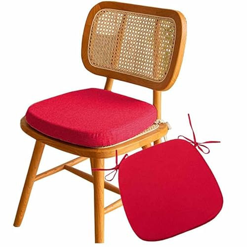 YWQJL Stuhlkissen 2er Set Mit Bändern Halbrund Sitzkissen Waschbare Rutschfestes Sitzkissen Ideal Für Zu Hause Und Gartendekoration 43 * 42 * 5cm(A)