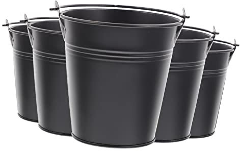 MERRYHAPY 5stücke Eisen Blumentopf Mit Griff Kleine Garten Blumentopf Vase Für Innen Und Außendekoration Pflanztopf Aus Metall