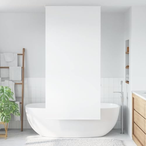 vidaXL Shower Roller Blind - White PEVA, Modern 90x240cm - Privacy & Elegance, Water- Fabric