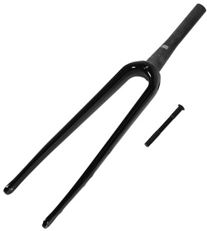 Srliya Vorderradgabel, Rennrad-Vordergabel, Rennrad-Vorderradgabel, Kohlefaser, 700C, Ungedämpft, Zum Fahren, Steckachse, Hartgabel-Zubehör, Schwarz