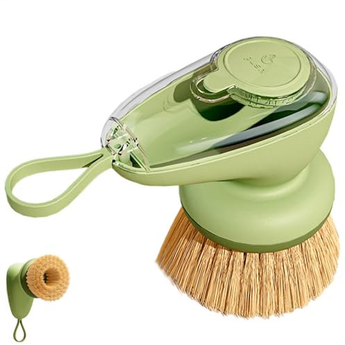 Dish Brush | Soap Dispensing Dish Brush - Kitchen Soap Dispenser Cleaning Brush with Liquid Dispensing System - Pot & Pan Cleaning Brush | Washing Up Brush for Dishwashing