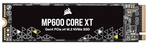 Corsair MP600 Core XT 1TB M.2 PCIe Gen4 NVMe SSD – hasta 5900 MB/s – QLC NAND – M.2 2280 – para Ordenadores Portátiles y de Sobremesa PCIe 4.0 – Negro