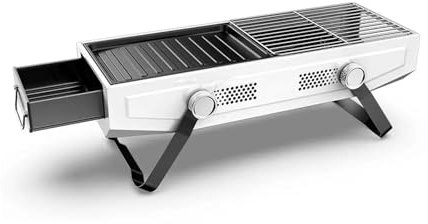 Bärbar kolgrill, små grillgrillar BBQ-grillar, kolgrillar i rostfritt stål, minigrill för resor, utomhusgrillcamping, picknick
