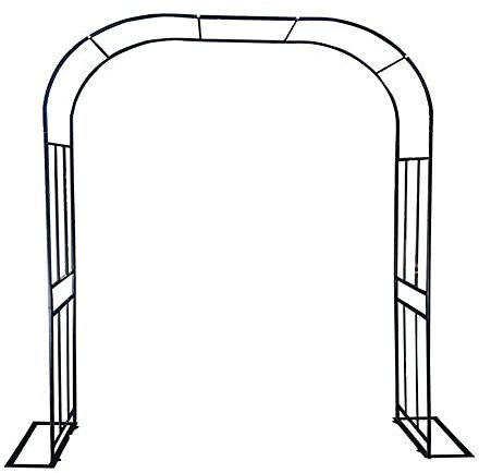 Archi da giardino in ferro battuto bianco, supporti per piante rampicanti, padiglioni di rose rampicanti, matrimoni all'aperto, feste di compleanno, 240 cm, elegante decorazione da giardino
