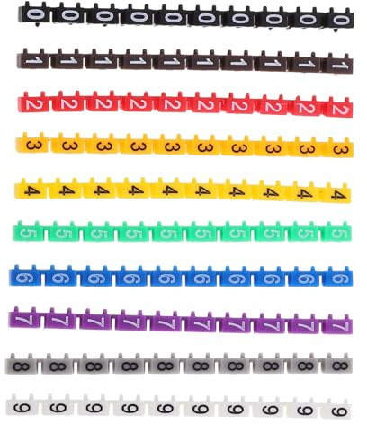 GARIOUANS 100 piezas Marcadores de Cables Tubos Identificadores de Alambre Reutilizables para Cables Eléctricos Coloridas para Organización y Duradera