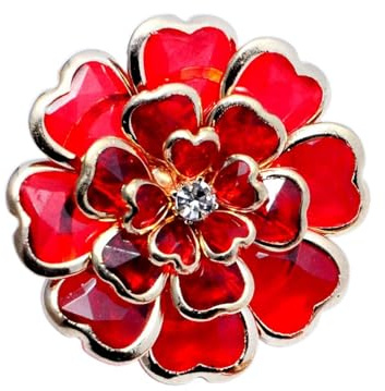 Damer blommor knapphylsor – knappspänne vintage dekorerad gör-det-själv dekoration metall blommor form, dekorationer för blusknappar, för mormor mamma fru dotter flickvän och alla kvinnor