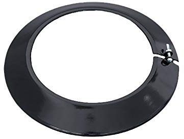S & M 485213 Coperchio smaltato nero 900 °c-ø 150 mm-Rosetón per tubi di stufe e caminetti