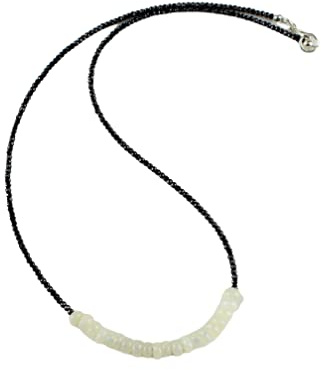 Schwarze Spinell kette mit Opal,edelsteinkette,facettiert,Collier,Halskette,Edel