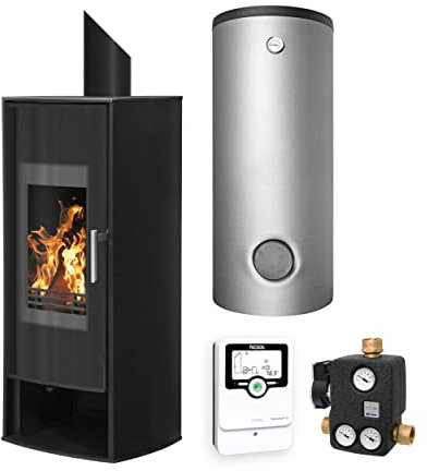 Schmitzker KS2667 Calera wasserführender Kaminofen Base Komplett-Set mit Kombispeicher 600 L