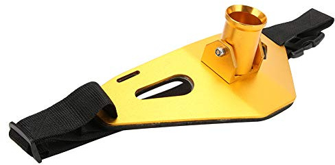 Alomejor Angelrute Gürtel Halter Einstellbarer Stand Up Angelkampfgürtel Aluminiumlegierung Gimbal Gepolsterter Fischrutenhalter