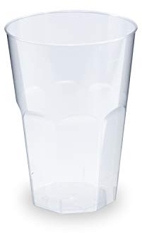 Silverkitchen 90 Cocktailbecher 300ml Mehrweg | Flexible, transparente Plastikbecher aus PP mit Messlinie | Perfekt für Grillfest, Catering & Party | Mehrwegbecher Cocktail 0,3 L