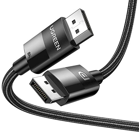 UGREEN Cavo DisplayPort 8K 60Hz 4K 120Hz Cable DP 1.4 Maschio Supporta Scheda Grafica PC TV Proiettore Monitor, 2M