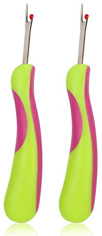 2 Stück Nähnahttrenner, ergonomisches, scharfes Nähnahtfaden-Entferner-Werkzeug, Stichentferner, Nahttrenner-Werkzeug, Stichentferner zum Nähen, Basteln, Sticken, Nadelarbeiten