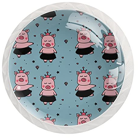 Set di 12 pomelli rotondi per cassettiera, armadietto, armadio, con viti, per casa, ufficio, cameretta dei bambini