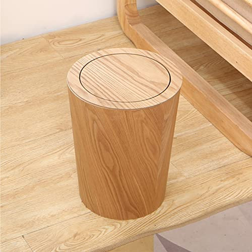 DRSFF Poubelle à la Corbeille de Copée pour la Cuisine Salles de Bains, Salon Chambre à Coucher Bureau sous-comptant Puisseau de Bureau Can en Bois Rouge Rouge Sucket Simple Grande Pâpe à Papier