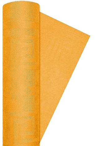 Roll Paper Tablecover Damask (120cm x 7m), Tangerine orange