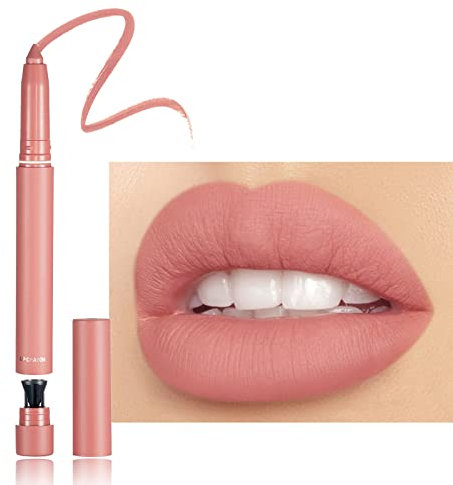 Lip Liner Creamy- Lip Liner Pencil with Sharppens -Vegan Cruelty Free-Matte Lip Stick Smooth and Soft - Precise And Define -Easy to Use (#02 Peach, One Size)