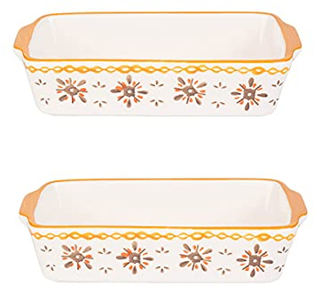Ceramics Baking Dishes,ceramic dishes,bakeware,Ceramic Oven Dish Porcelain Bakeware Deep Pie Pan Porcelain Bakeware Pie Plate for , 8 Inches Quiche Pan Pie Dish Casserole Dish, Set of 2,A ( Color : C