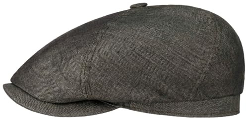 Stetson Brooklin Leinen Schirmmütze Damen Herren Fischgratmuster Ballonmütze Frühjahr Sommer