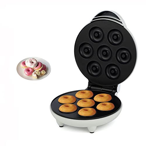 Mini Donut Maker, 7 Mini Donuts Doughnut Maker for Families with Kids, Snacking & Entertaining