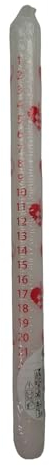 Diana candles Adventskalenderkerze 2,2x30cm verschiedenen Motiven `24 Tage Kerze` Adventskerzen Weihnachten Adventszeit (Motiv: weiß und rote Herzen)