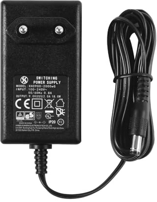 Security-01 - Adaptador de alimentación CC 9 V, 2 A, 5,5 mm x 2,1 mm, Centro Negativo