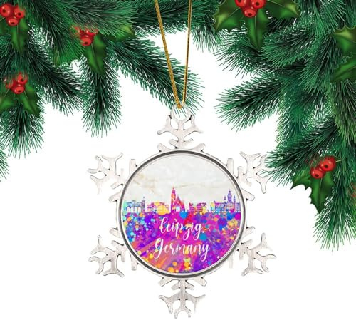 Deutschland Leipzig Weihnachtsbaum Hängende Ornamente Sanfte Stadt Landkunst Silber Weihnachtsschmuck Christbaumschmuck Straßenlandschaft Reise Sehenswürdigkeiten Lustige Weihnachtskugel