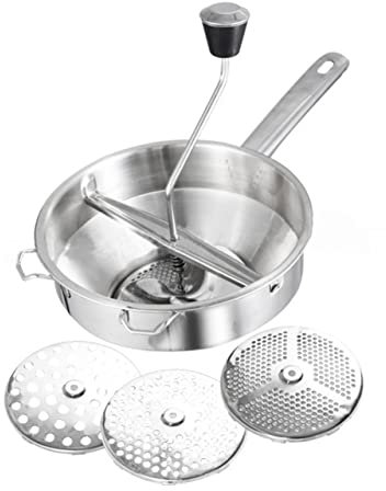 MAGICLULU Handwerkzeuge 1stk Küchenmixer Aus Edelstahl Tomatenmühle Für Lebensmittelmühle Für Tomatensauce Kartoffelpresse Aus Edelstahl Geschirr Haupt Rostfreier Stahl Rotieren Babyanzüge