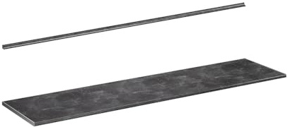 Vicco Plan de Travail Cuisine R-Line, Anthracite, 240cm, adapté au Montage sur des Meubles Bas et des Plans de Travail