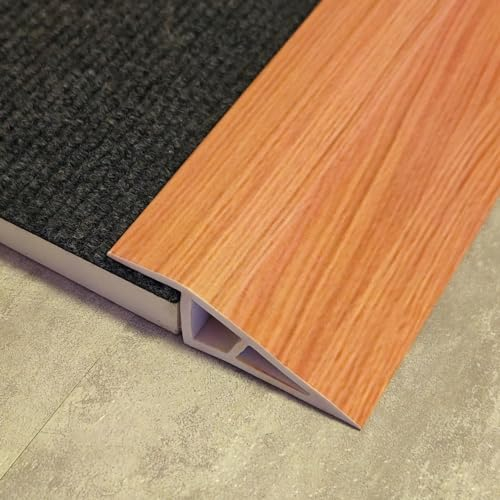 1M Übergangsprofil Selbstklebend für Parkett- und Laminatböden,Abdeckleiste,Vinyl Übergangsschiene Abschlussprofil,Schwellenübergang streifen,Bodenleiste, Niveau &höhenAusgleichsprofil,Teppichschienen