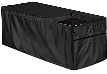 Housse Coffre De Rangement Jardin en Tissu Oxford 420D, Bâche avec Fermeture À Glissière, Protection UV, Imperméable pour Boîte Terrasse
