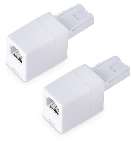 MAOZHOU BT to RJ11 Telephone Cable Adapter, 2 PCS BS6312 431A Plug to 6P4C Socket Converter